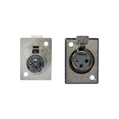 Yellow Cable | XLR04 | Embase XLR femelle 3 broches (Lot de 2)