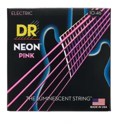 DR Strings | NPE-10 Neon Hi-Def Pink SuperStrings | Medium