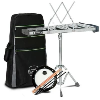 Mapex | MXMPK32PC Glockenspiel avec Pad d'Entraînement, Baguettes, Mailloches et Housse
