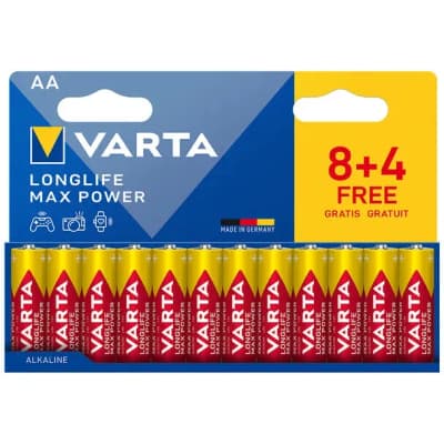 Varta | LongLife Max Power AA/LR6 | 6+2 Piles Alcalines