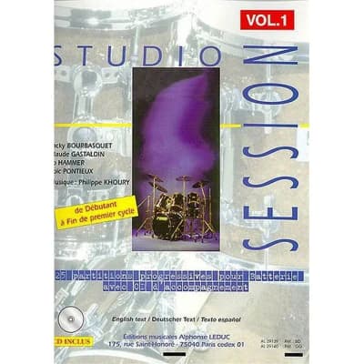 Alphonse Leduc | Studio Session Vol. 1 - 25 Partitions Progressives pour Batterie + CD