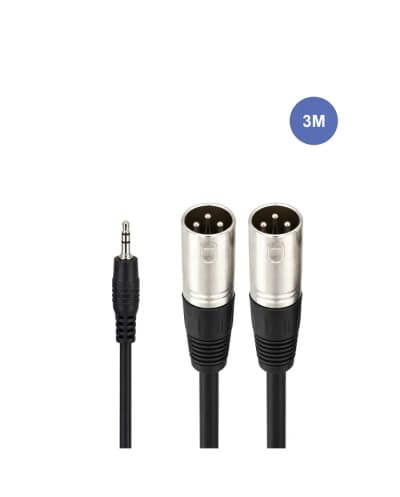 Power Acoustics | CAB 2119 | Mini-jack stéréo / 2× XLR mâle 3 m