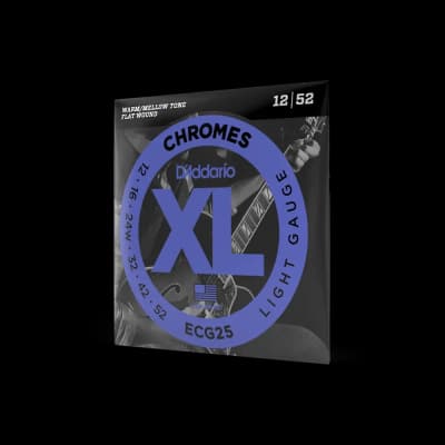 D'Addario | ECG25 Chromes Flat Wound Light 12-52