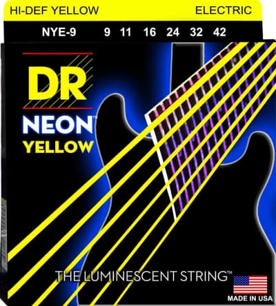 DR Strings | Neon Yellow NYE-9 | Jaune Néon