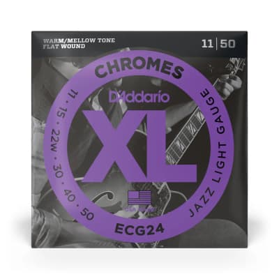 D'Addario | ECG24 XL Chromes Flat Wound | Jazz Light 11-50