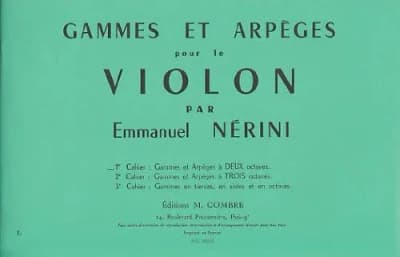Emmanuel Nerini | Gammes et Arpèges Volume 1 | Violon