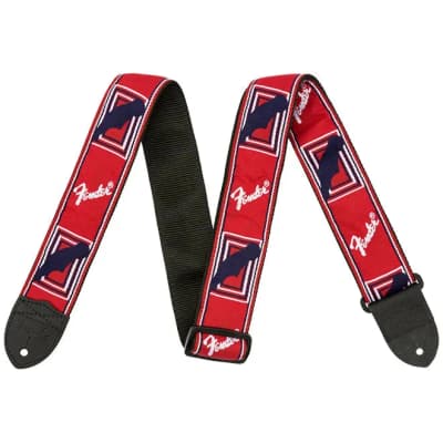 Fender | 2" Monogrammed Strap | Rouge/Blanc/Bleu