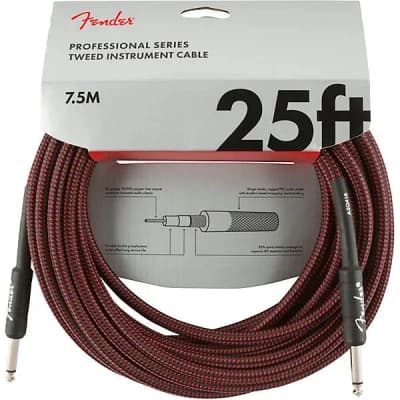 Fender | Professional Series Câble Instrument Droit/Droit 5,6 m | Tweed Rouge