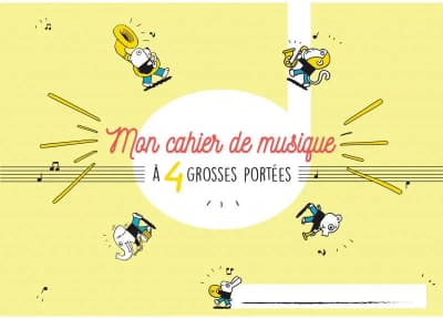 Hexamusic | Cahier de Musique pour Enfant 4 Grosses Portées