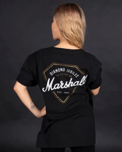 Marshall | 60th Anniversary Vintage T-Shirt | Noir (Unisex M)