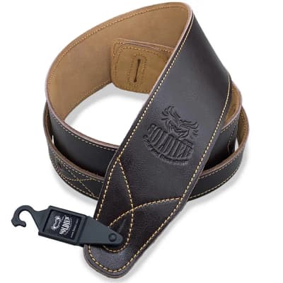 Soldier | GL01504 | Sangle cuir Chocolat surpiqué