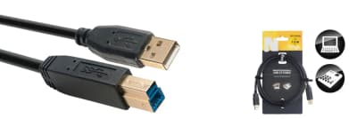 Stagg | Série N USB 3.0 A-B 1,5 m | Noir