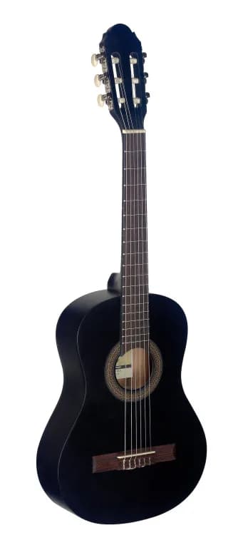Stagg C410 M BLK - Guitare classique 1/2 noire avec table en tilleul