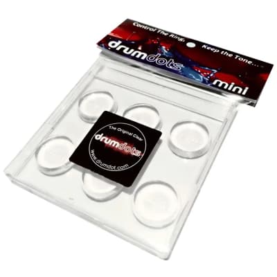Drumdots | Mini Drum Dampener | Clear 6-Pack