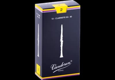 Vandoren | Anches Traditionnelles Clarinette Bb | Force 2 (Boîte de 10)