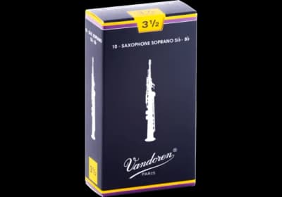 Vandoren | Anches Traditionnelles Saxophone Soprano | 3.5 (Boîte de 10)